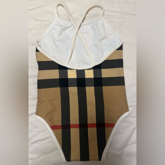 Burberry Beige and Black Check One-Piece Swimsuit - Picture 2 of 6